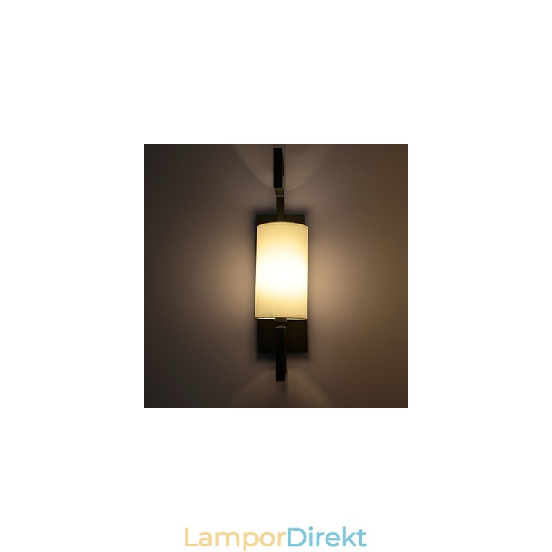 Modern Amerikansk Stil Antik Lampa Vardagsrum Sovrum Hotellrum Vit Tyg Vägglampa