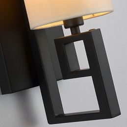 Modern Amerikansk Stil Antik Lampa Vardagsrum Sovrum Hotellrum Vit Tyg Vägglampa