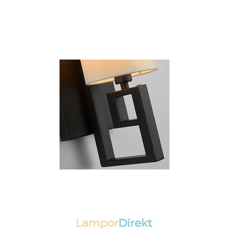 Modern Amerikansk Stil Antik Lampa Vardagsrum Sovrum Hotellrum Vit Tyg Vägglampa
