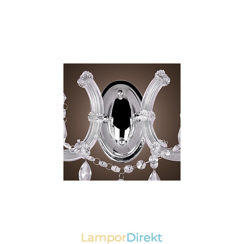 Elegant Kristallvägglampa Med 2 Lampor