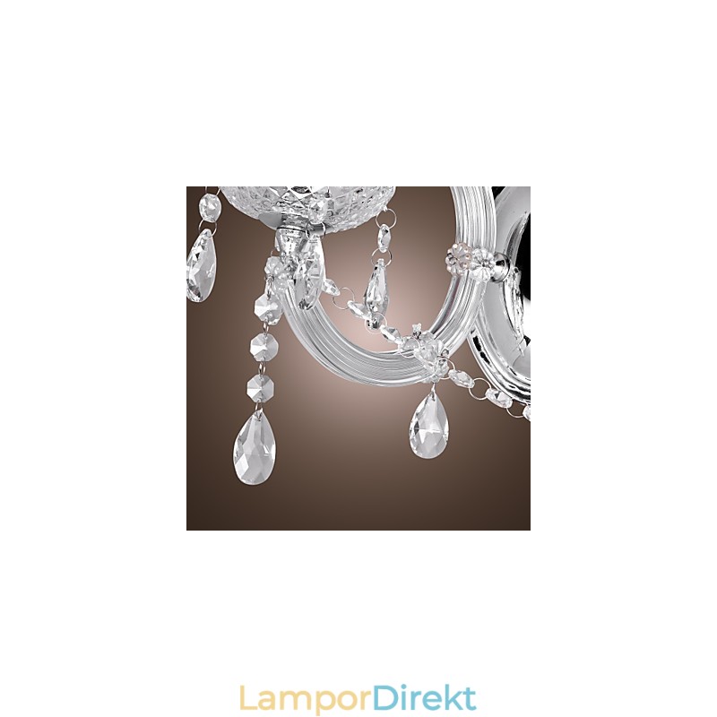 Elegant Kristallvägglampa Med 2 Lampor