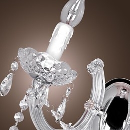 Elegant Kristallvägglampa Med 2 Lampor