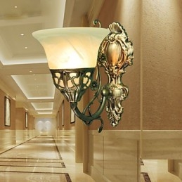 Europeiska Vägglampor Metall Material Plätering Brons Belysning Med Säng Vardagsrum Front Spegel Balkong Lampa