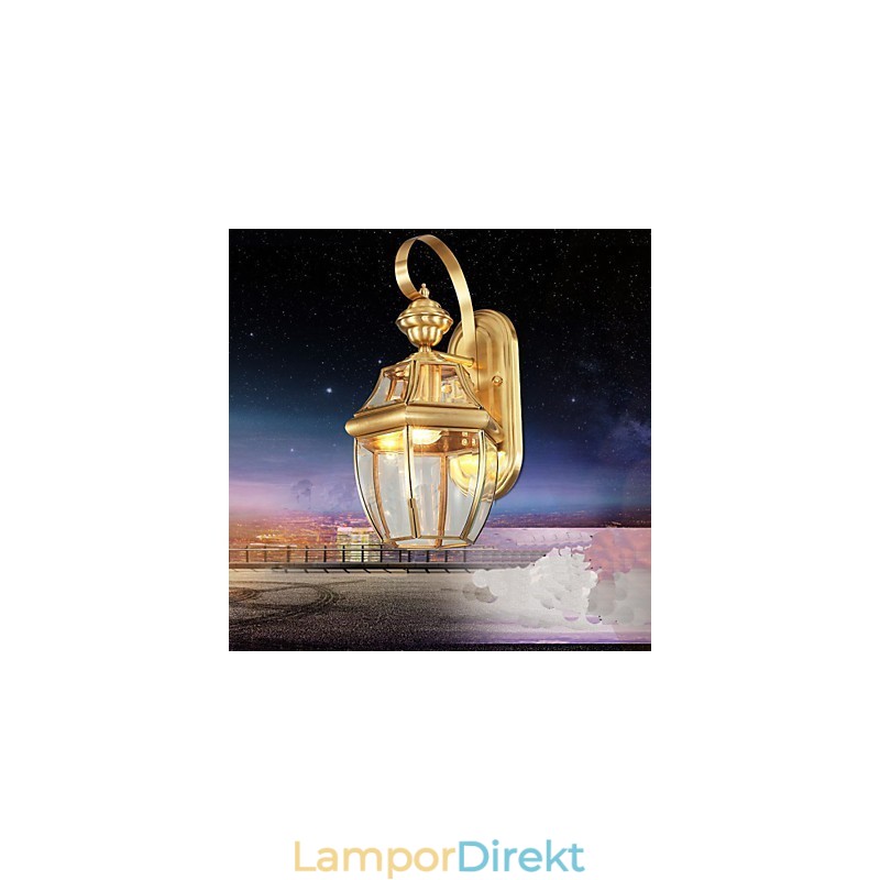 Trädgårdslampa Hel Kopparlampa Utomhuslampa Vattentät Lampa