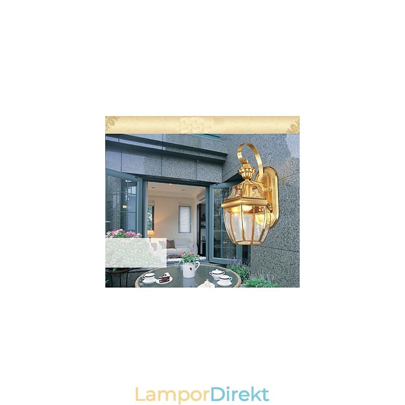 Trädgårdslampa Hel Kopparlampa Utomhuslampa Vattentät Lampa