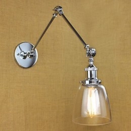Kromglas Dubbelarm Justerbar Silver Bar Ktv Sänggång Restaurang Hotellrumsvägg