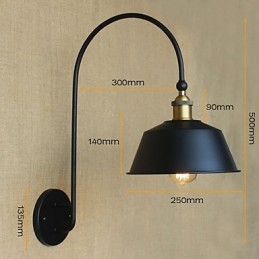 American Country Loft Industrimaskiner Lättvind Retro Villa Nostalgisk Matsal Järn Dekorativ Vägglampa
