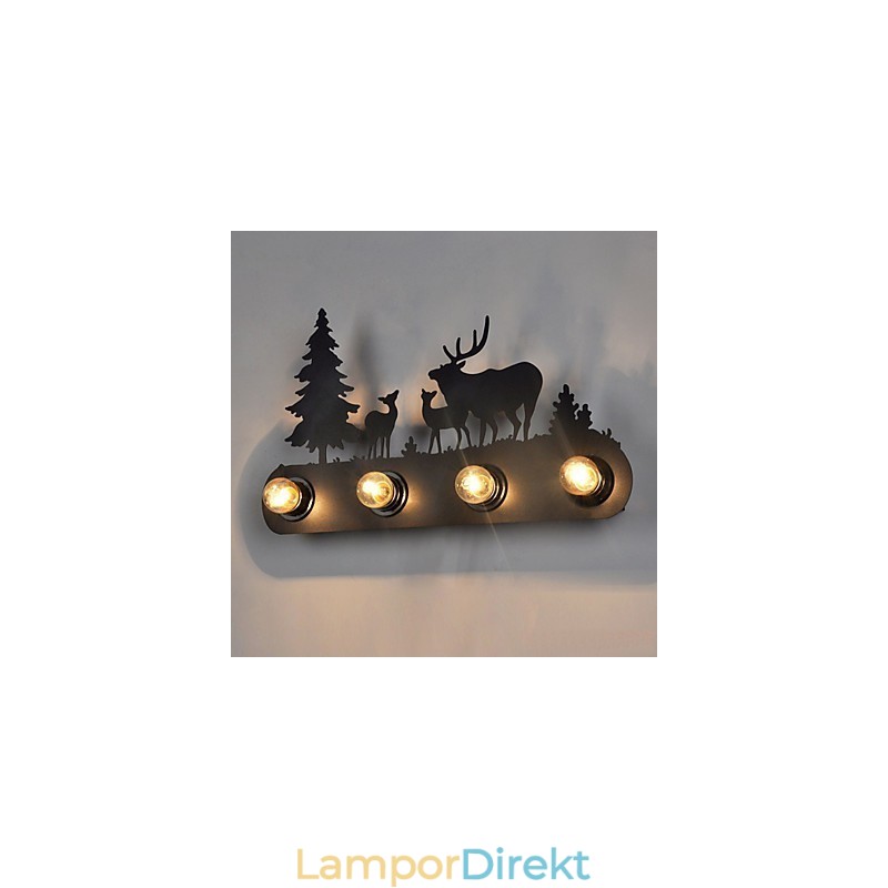 4 Lights American Village Pastoral Loft Style Sovrum Gang Järn Retro Vägglampor