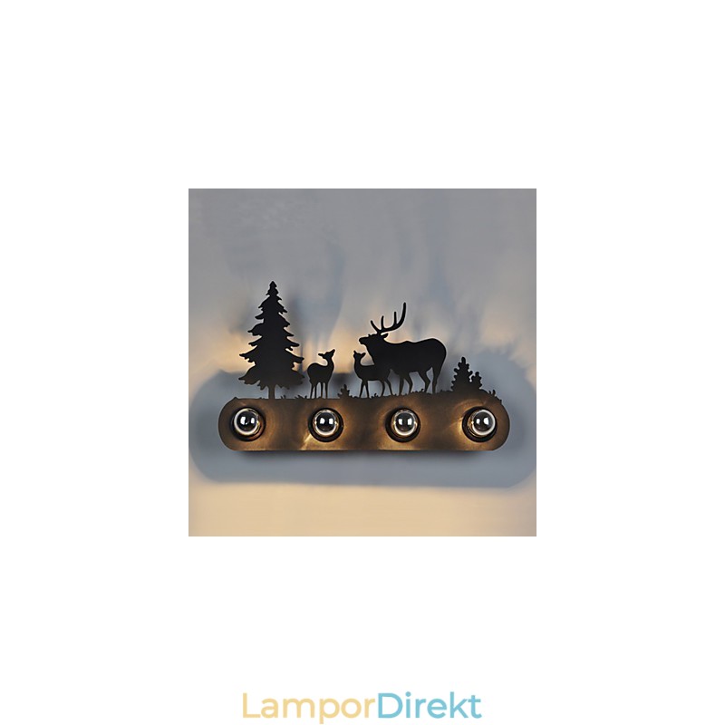4 Lights American Village Pastoral Loft Style Sovrum Gang Järn Retro Vägglampor