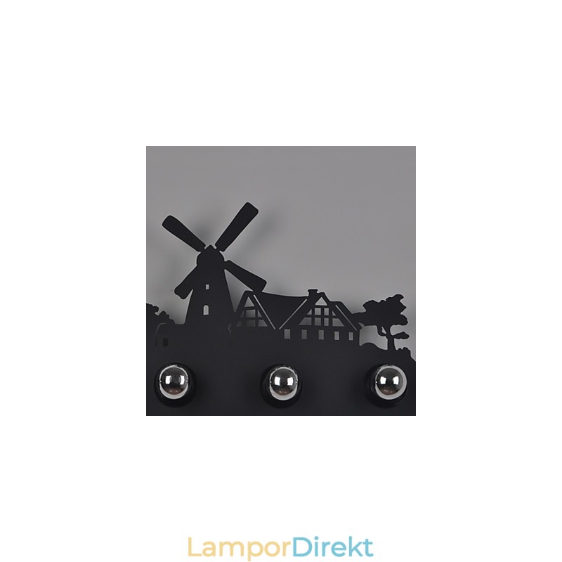 4 Lights American Village Pastoral Loft Style Sovrum Gang Järn Retro Vägglampor
