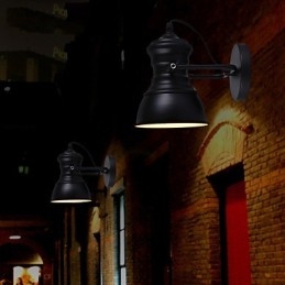 Art Deco Vägglampor Lampa Industriell Iron Signboard Loft Vägglampa