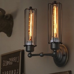Loft American Country Retro Iron Vägglampa Art Industry Lights