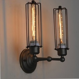 Loft American Country Retro Iron Vägglampa Art Industry Lights