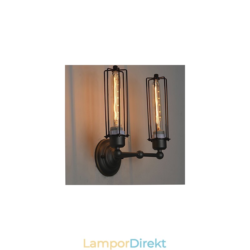 Loft American Country Retro Iron Vägglampa Art Industry Lights