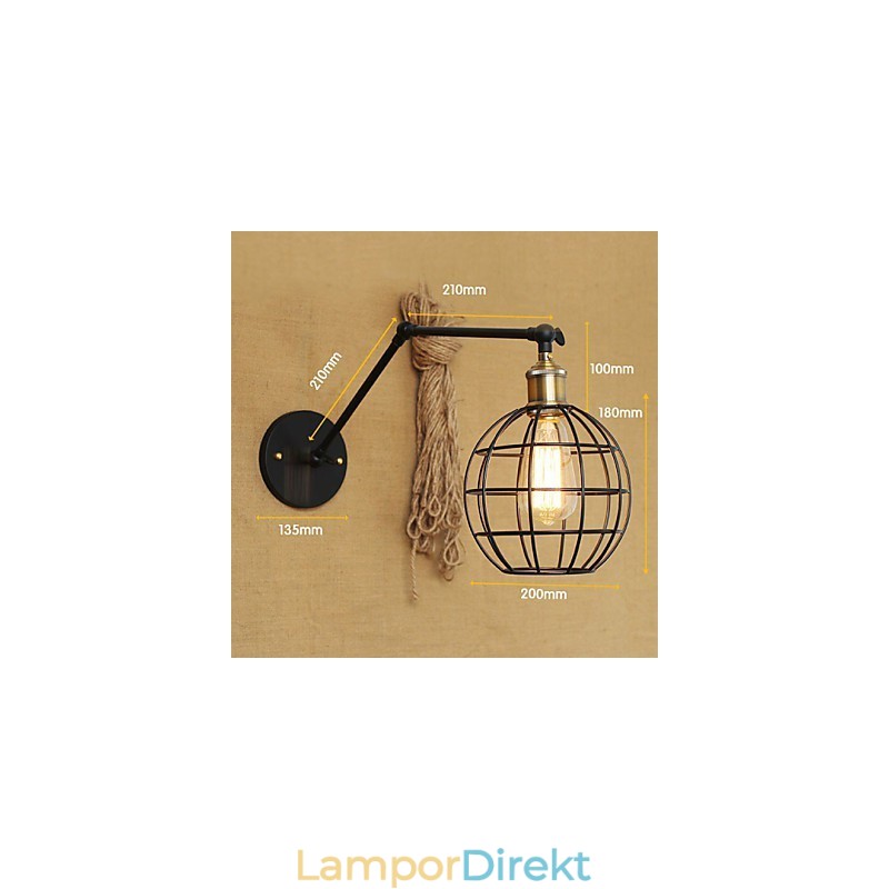 Vägglampor Swing Lights Läsvägglampor Mini Style Rustik Lodge Metal