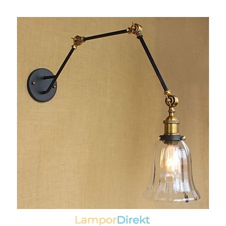 American Country Enkel Retro Glas Lampskärm Tre Justera Längden På Den Långa Armrörets Vägg American Country Enkel Retro Glas Lampskärm Tre Justera Längden På Den Långa Armrörets Vägg