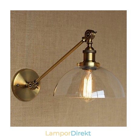 Iron Glas Brons Mässing Arm Style Retro Creative American Country Hall Sovrum Vägglampa Iron Glas Brons Mässing Arm Style Retro Creative American Country Hall Sovrum Vägglampa
