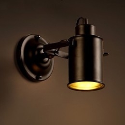 Vintage Vägglampa Industriell Svart Smidesjärn Vägglampa Retro Econce Fixturedison Lampa Korridor Väggbelysning