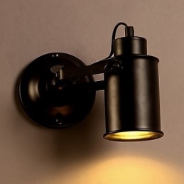 Vintage Vägglampa Industriell Svart Smidesjärn Vägglampa Retro Econce Fixturedison Lampa Korridor Väggbelysning
