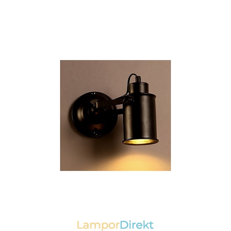 Vintage Vägglampa Industriell Svart Smidesjärn Vägglampa Retro Econce Fixturedison Lampa Korridor Väggbelysning