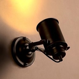 Vintage Vägglampa Industriell Svart Smidesjärn Vägglampa Retro Econce Fixturedison Lampa Korridor Väggbelysning