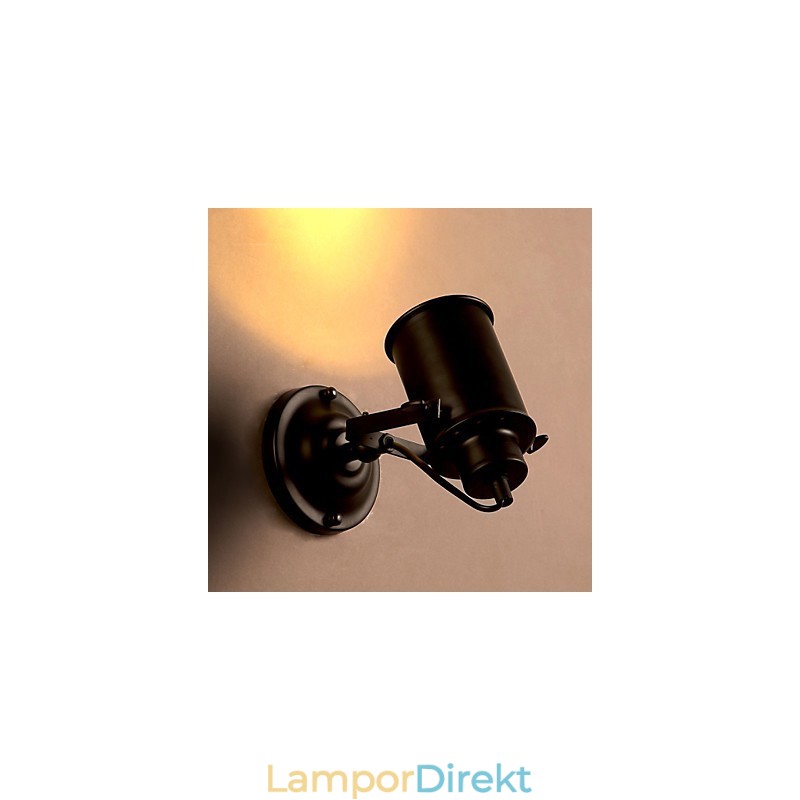 Vintage Vägglampa Industriell Svart Smidesjärn Vägglampa Retro Econce Fixturedison Lampa Korridor Väggbelysning