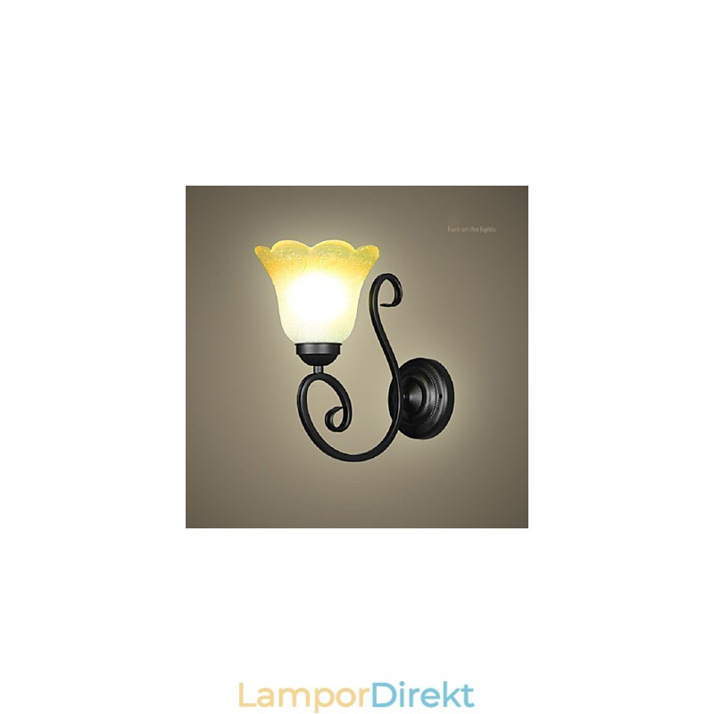Vintage Vägglampa Järn Glas Svängarm Vägglampa Inomhusdekor Sovrum Vägglampa 110 220V För Vardagsrum