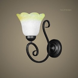 Vintage Vägglampa Järn Glas Svängarm Vägglampa Inomhusdekor Sovrum Vägglampa 110 220V För Vardagsrum