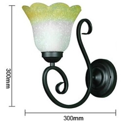 Vintage Vägglampa Järn Glas Svängarm Vägglampa Inomhusdekor Sovrum Vägglampa 110 220V För Vardagsrum