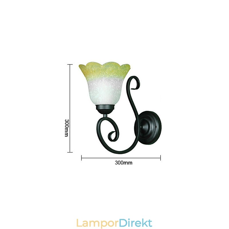 Vintage Vägglampa Järn Glas Svängarm Vägglampa Inomhusdekor Sovrum Vägglampa 110 220V För Vardagsrum