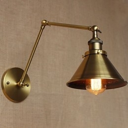 Amerikansk Lantlig Landsbygd Retro Bronslager Restaurang Café Dekorativ Vägglampa