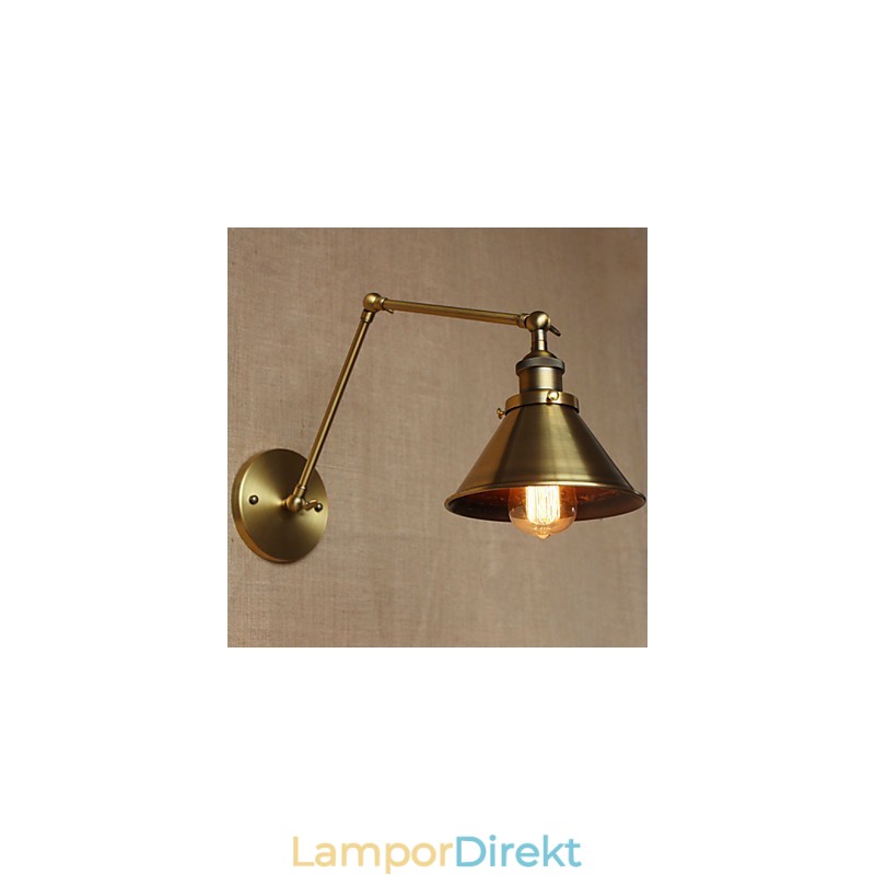 Amerikansk Lantlig Landsbygd Retro Bronslager Restaurang Café Dekorativ Vägglampa