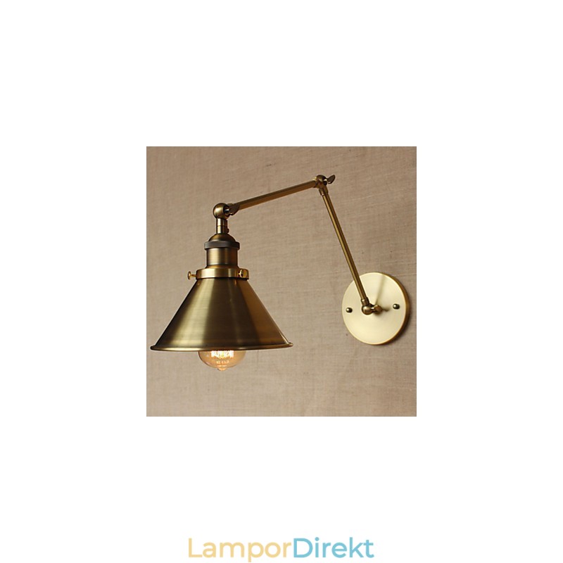 Amerikansk Lantlig Landsbygd Retro Bronslager Restaurang Café Dekorativ Vägglampa