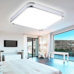 Flush Mounte Light Lyx Modern Akryl Med Ljus Justerbar Gyllene Eller Silver Kan Välja