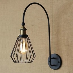 Nordisk Medelhavsstil Retro Mode Kreativ Stort Enkelt Huvud Dekorativ Vägglampa
