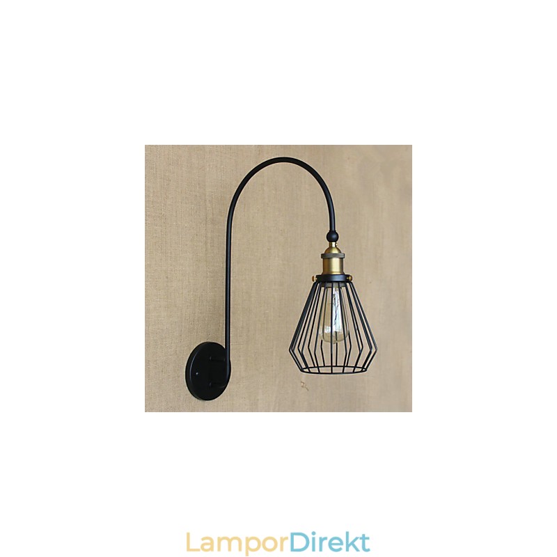 Nordisk Medelhavsstil Retro Mode Kreativ Stort Enkelt Huvud Dekorativ Vägglampa