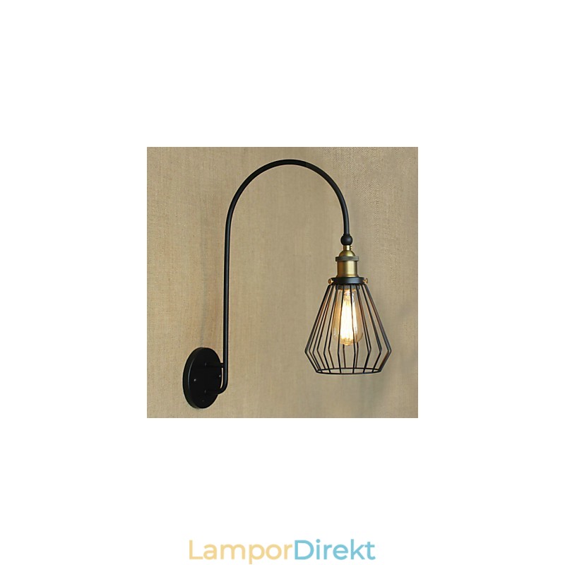 Nordisk Medelhavsstil Retro Mode Kreativ Stort Enkelt Huvud Dekorativ Vägglampa