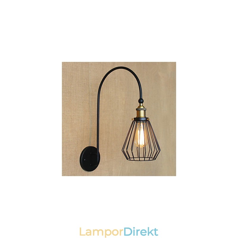 Nordisk Medelhavsstil Retro Mode Kreativ Stort Enkelt Huvud Dekorativ Vägglampa