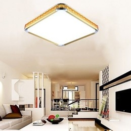 Flush Mounte Light Lyx Modern Akryl Med Ljus Justerbar Gyllene Eller Silver Kan Välja