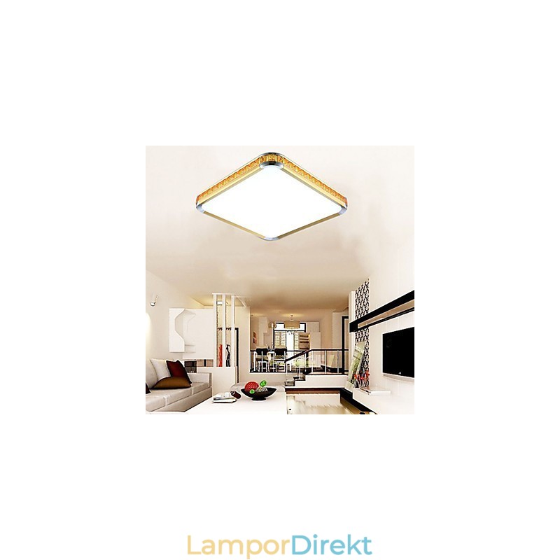 Flush Mounte Light Lyx Modern Akryl Med Ljus Justerbar Gyllene Eller Silver Kan Välja