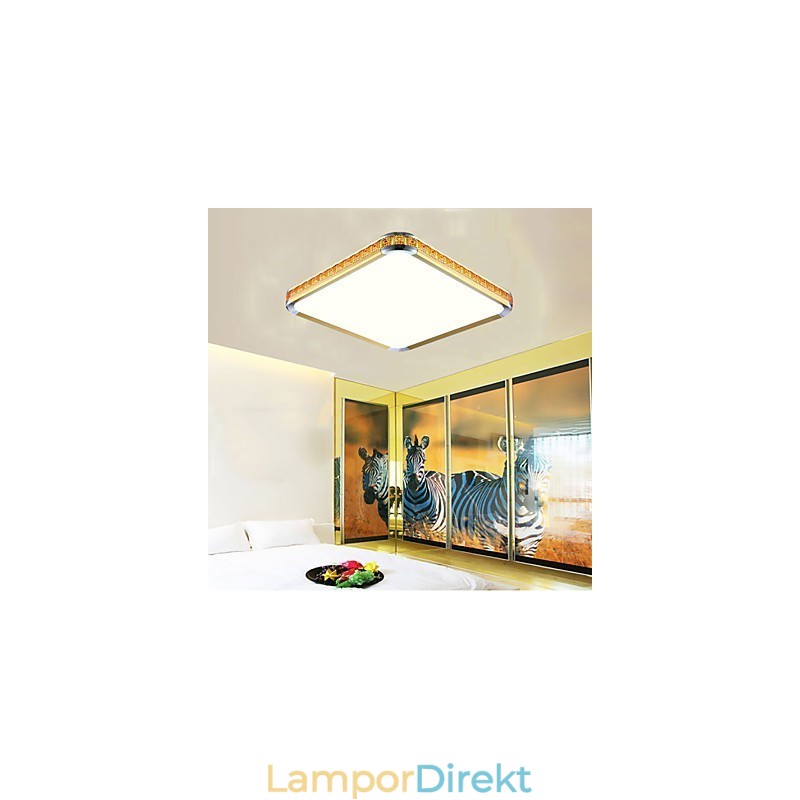 Flush Mounte Light Lyx Modern Akryl Med Ljus Justerbar Gyllene Eller Silver Kan Välja