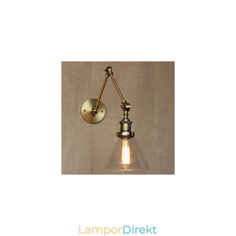 Retro Vintagebutik Exklusivt Designad Modern Bronskyrkolobby Dekorerad Sovrumsvägglampa