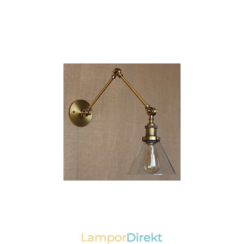 Retro Vintagebutik Exklusivt Designad Modern Bronskyrkolobby Dekorerad Sovrumsvägglampa