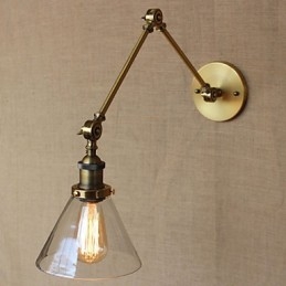 Retro Vintagebutik Exklusivt Designad Modern Bronskyrkolobby Dekorerad Sovrumsvägglampa
