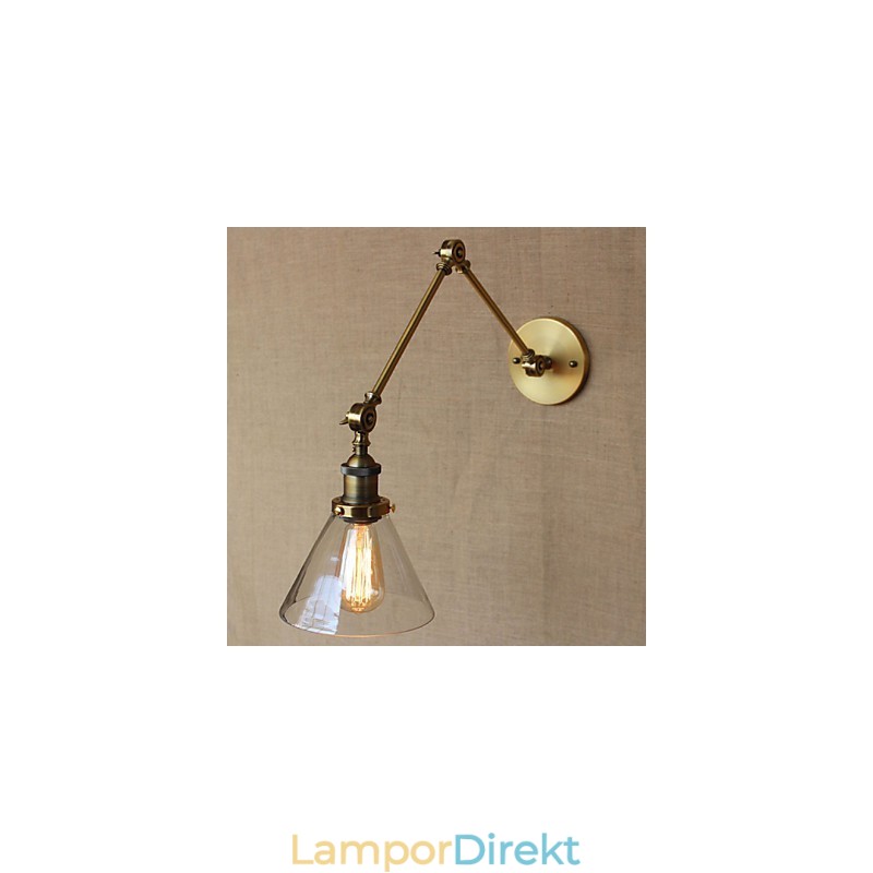 Retro Vintagebutik Exklusivt Designad Modern Bronskyrkolobby Dekorerad Sovrumsvägglampa