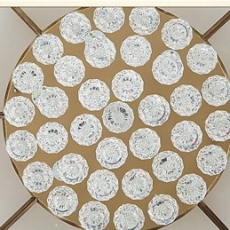 Traditionell Klassisk Rustik Lodge Mässing Metall Flush Mount