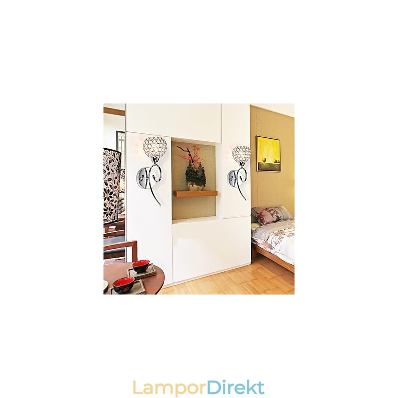 Vägglampor Läsvägglampor Crystal Mini Style Modern Contemporary Metal