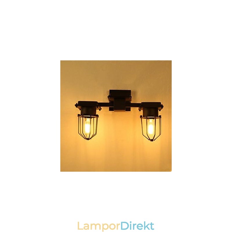 Vägglampa Smidesjärn Hall Trappa Huvudet På En Säng