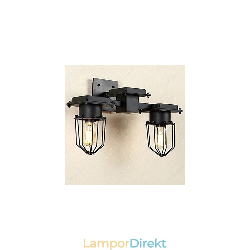 Vägglampa Smidesjärn Hall Trappa Huvudet På En Säng