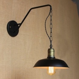 Enkel Och Kreativ Personlighet Vägglampa Industrikedja Amerikansk Retro Iron Aisle Sovrum Sänglampa Vägglampa